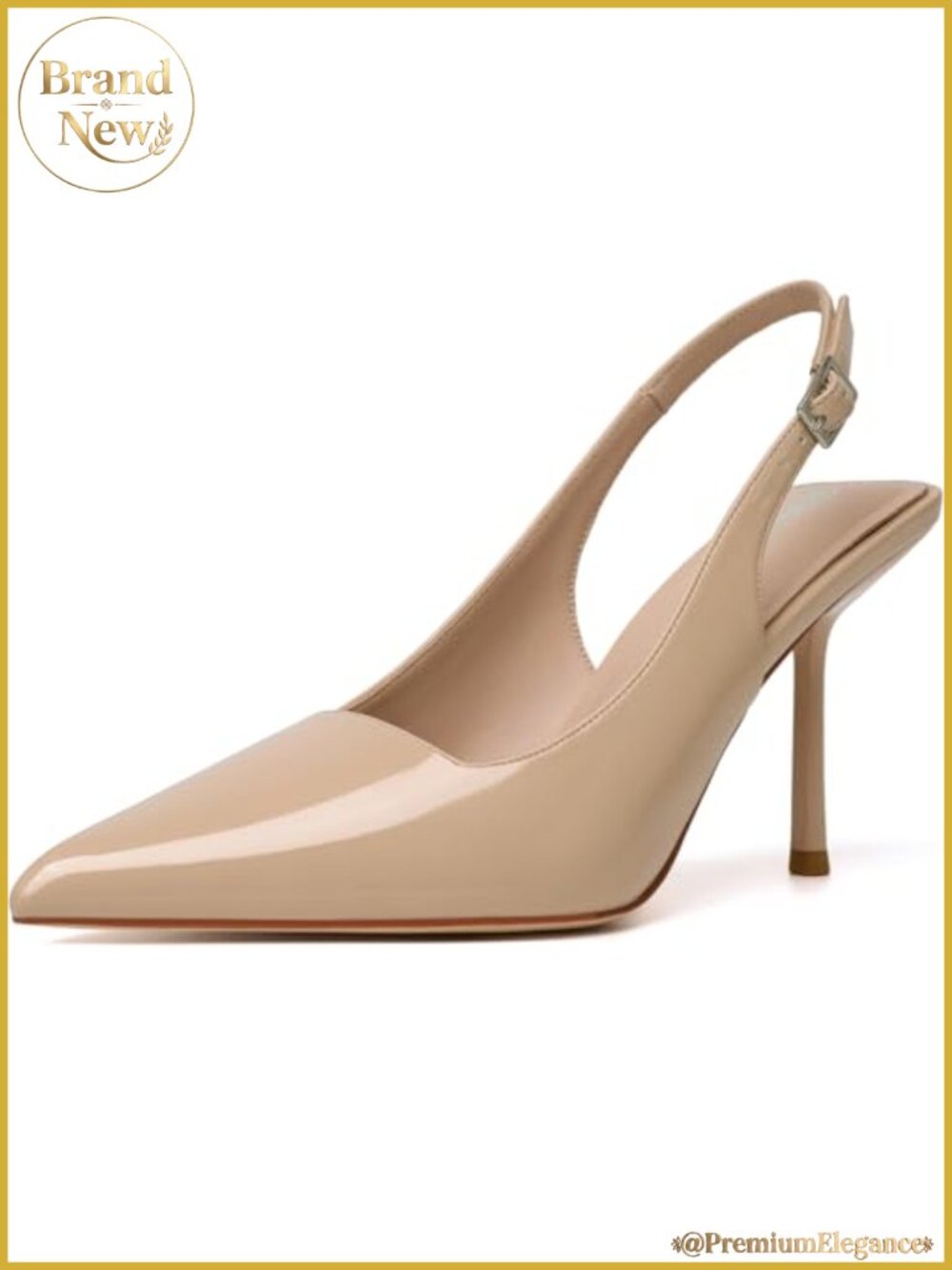 Slingback Pumps Closed Toe Pointy High Heels for Women Dressy